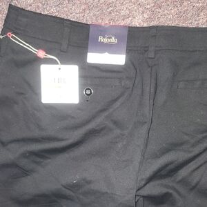 Rafaella Men's Black Flat Front Shorts